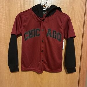 Tony Hawk Kids Red and Black Jersey Hoodie